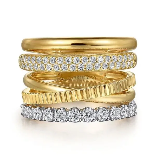 Gabriel & Co Stackable Diamond Band Harris Jeweler Troy, OH