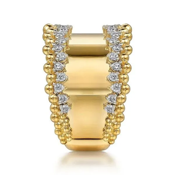 Gabriel & Co Bujukan Wide Diamond Band Image 2 Harris Jeweler Troy, OH