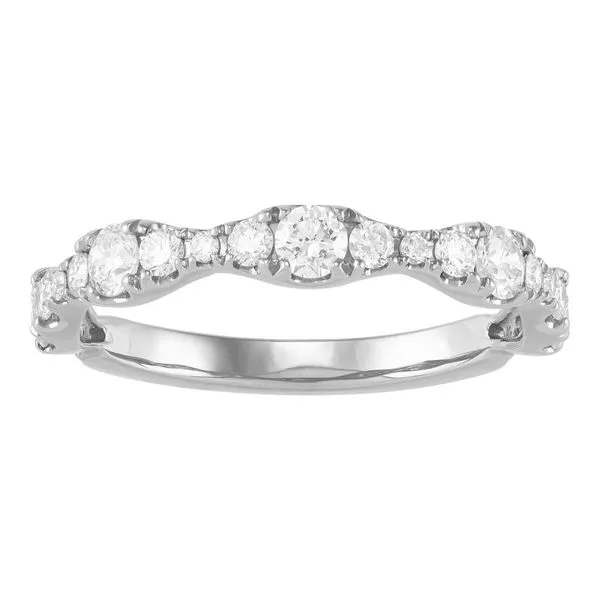 Scalloped Style Lab-Grown Diamond Wedding Band Image 2 Harris Jeweler Troy, OH