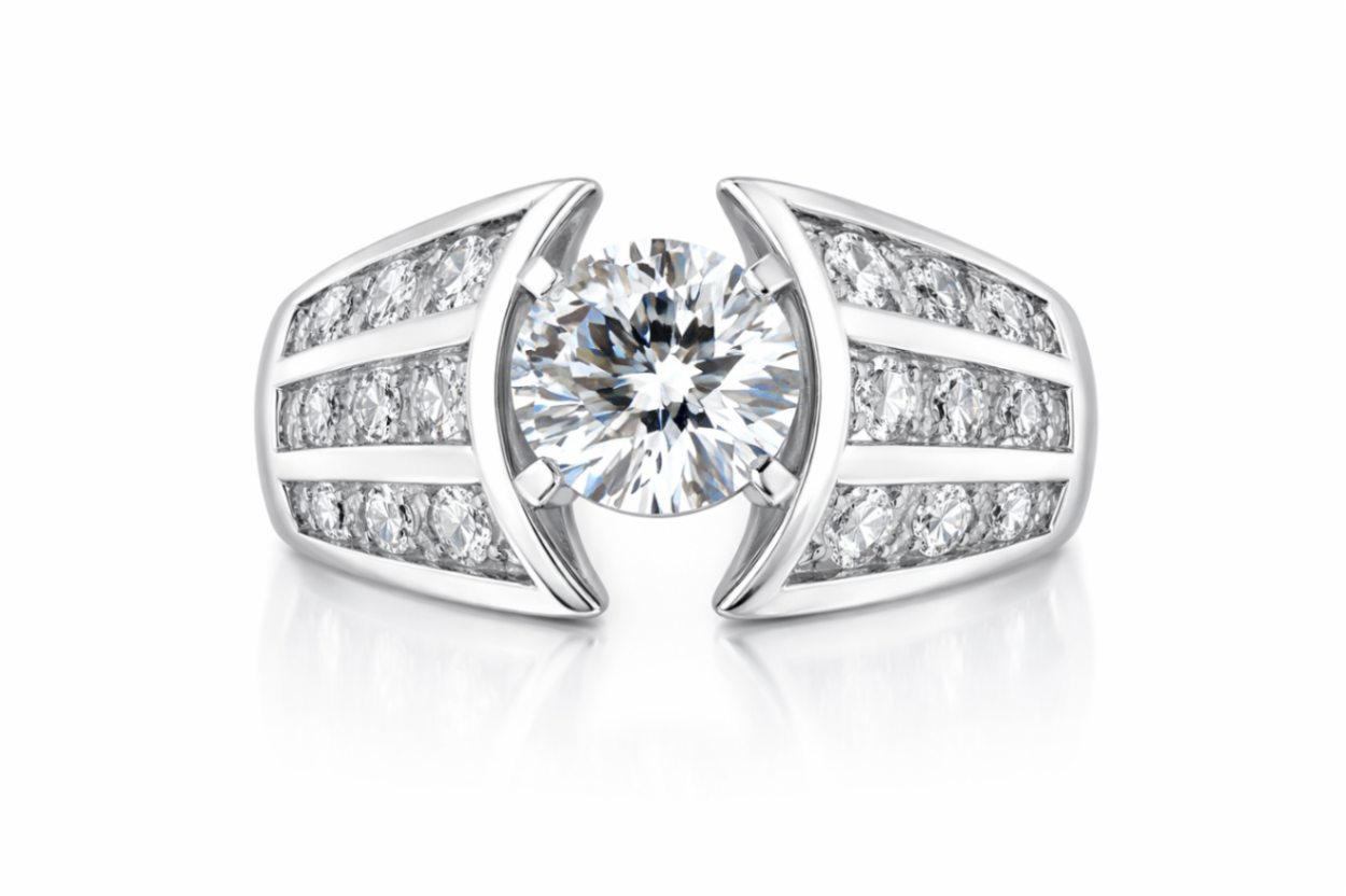 NORTHA 14K White Gold Semi-Mount Engagement Rings Harris Jeweler Troy, OH