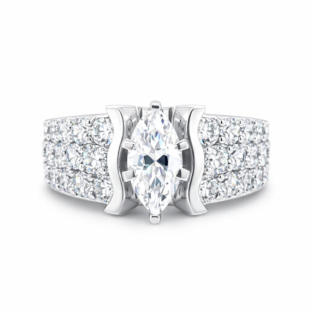 NORTHA 14K White Gold Semi-Mount Engagement Rings Harris Jeweler Troy, OH