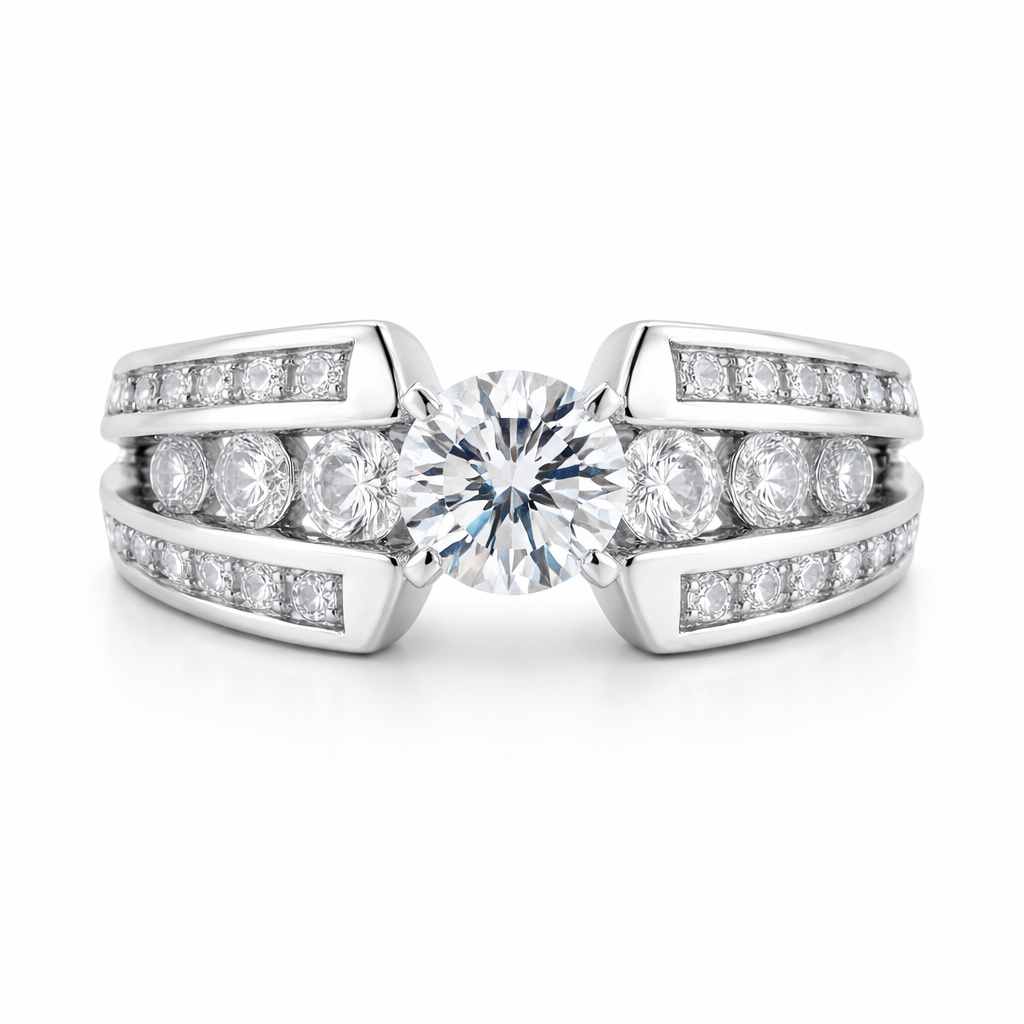 NORTHA 14K White Gold Semi-Mount Engagement Rings Harris Jeweler Troy, OH