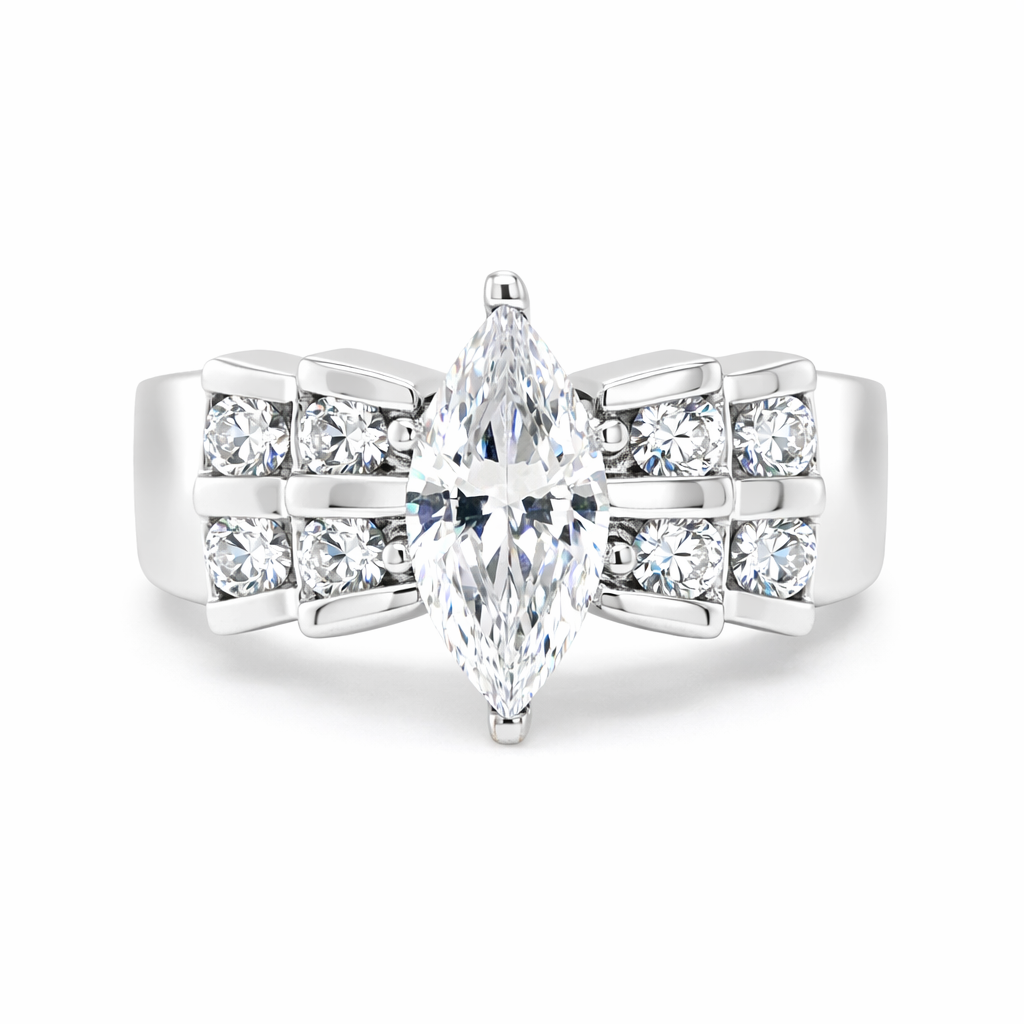 NORTHA 14K White Gold Semi-Mount Engagement Rings Harris Jeweler Troy, OH