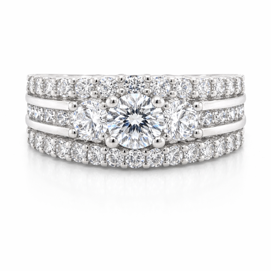 NORTHA 14K White Gold Semi-Mount Engagement Rings Harris Jeweler Troy, OH