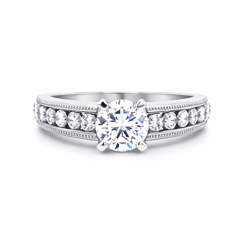 NORTHA 14K White Gold Semi-Mount Engagement Rings Harris Jeweler Troy, OH