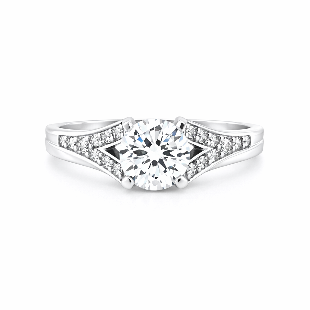 NORTHA 14K White Gold Semi-Mount Engagement Rings Harris Jeweler Troy, OH