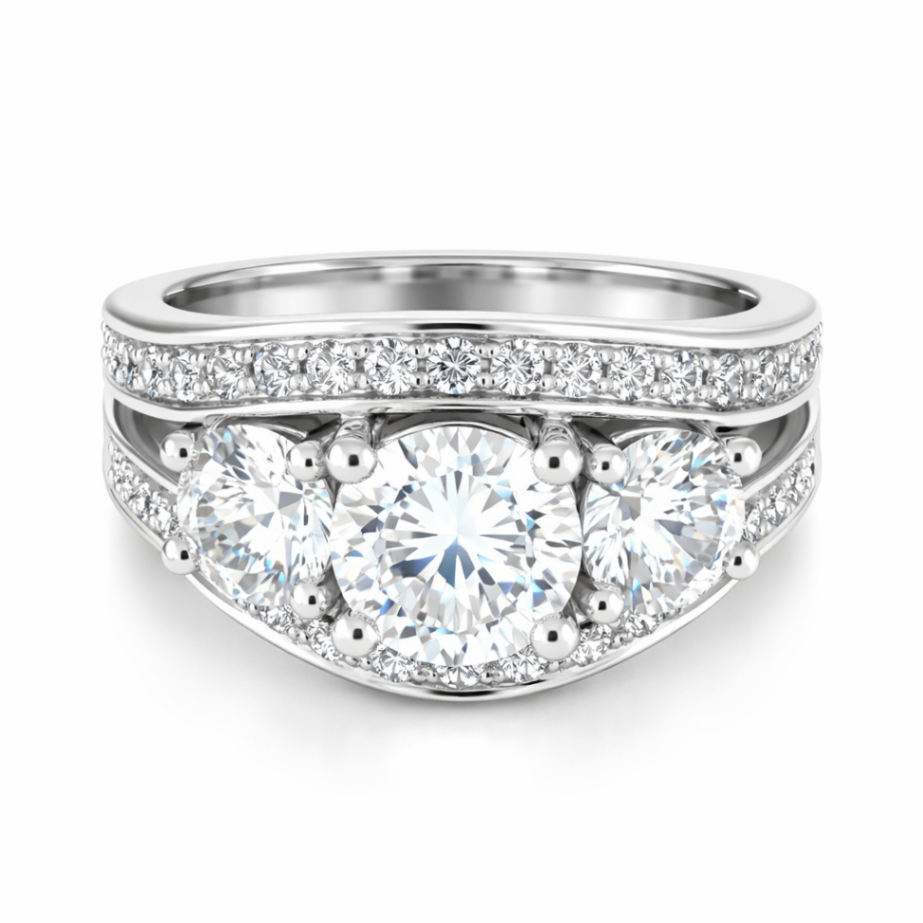 NORTHA 14K White Gold Semi-Mount Engagement Rings Harris Jeweler Troy, OH