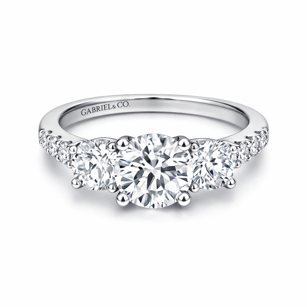 GAB&CO 14K White Gold Semi-Mount Engagement Rings Harris Jeweler Troy, OH