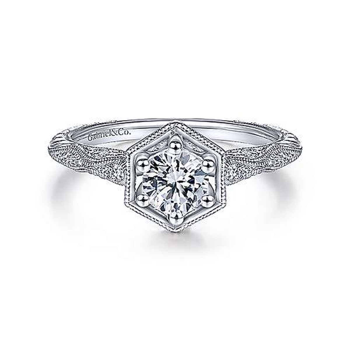 GAB&CO 14K White Gold Semi-Mount Engagement Rings Harris Jeweler Troy, OH