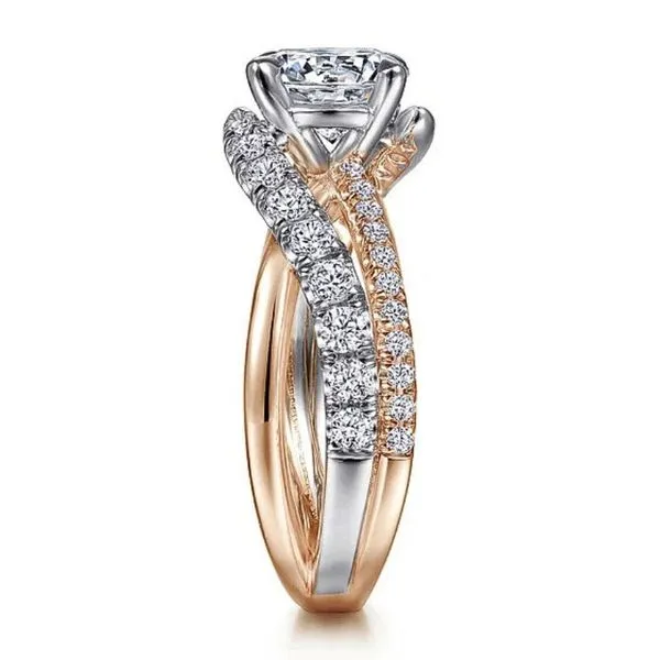Bypass Style Two-Stone Engagement Ring Semi-Mount Image 3 Harris Jeweler Troy, OH