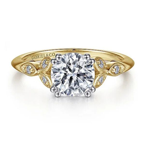 Floral Style Diamond Engagement Ring Semi-Mount Harris Jeweler Troy, OH