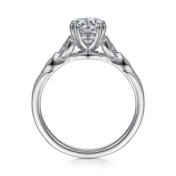 Floral Style Diamond Engagement Ring Semi-Mount Image 3 Harris Jeweler Troy, OH