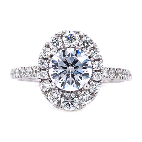 A.Jaffe Halo-Style Semi-mount Engagement Ring Harris Jeweler Troy, OH