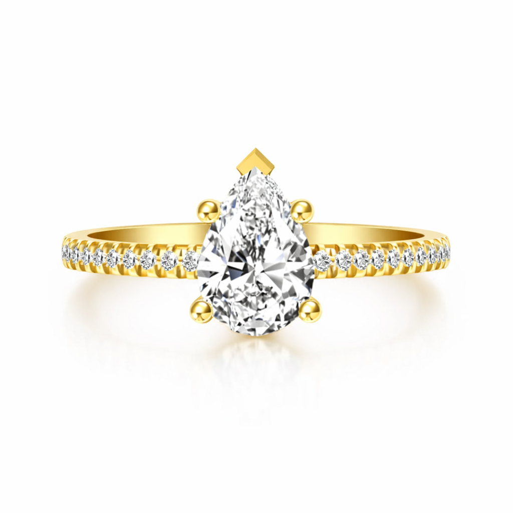 Diamond Pear-Shaped Semi-Mount Engagement Ring Harris Jeweler Troy, OH