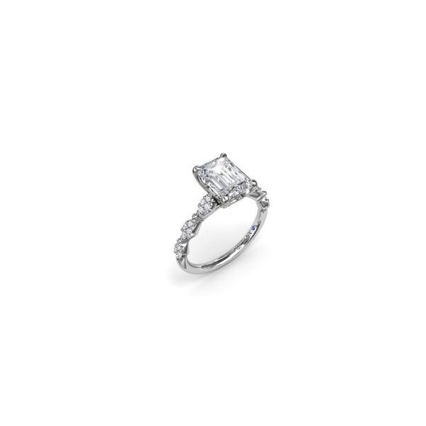 Emerald Diamond Fana Semi-Mount Engagement Ring Harris Jeweler Troy, OH