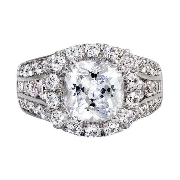 Halo-Style Diamond Semi-Mount Engagement Ring Harris Jeweler Troy, OH