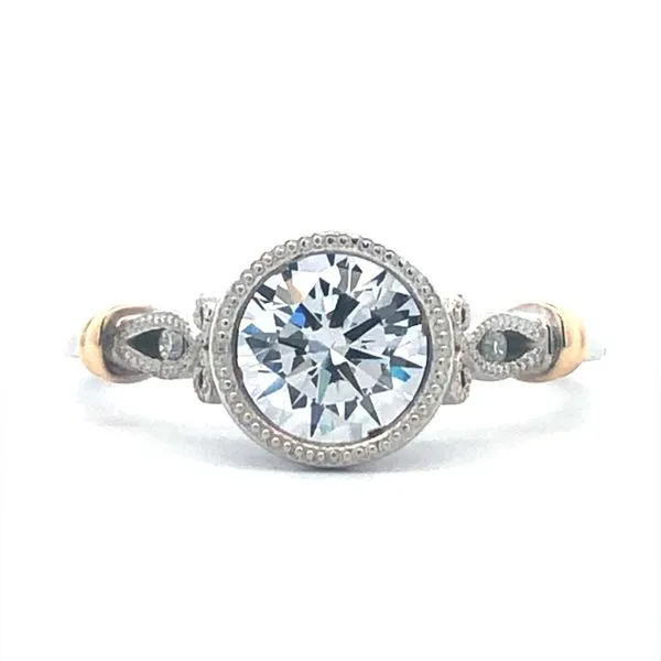 Bezel Set Diamond Semi-Mount Engagement Ring Harris Jeweler Troy, OH