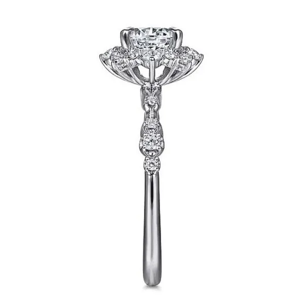 Diamond Halo-Style Semi-Mount Engagement Ring Image 2 Harris Jeweler Troy, OH