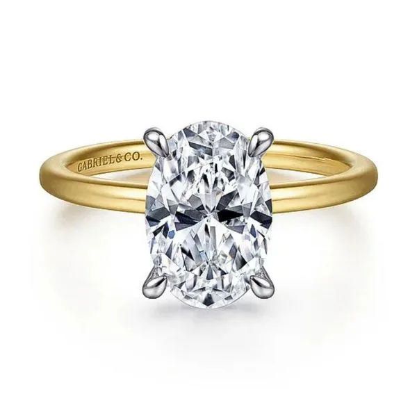 Oval Diamond Solitaire Engagement Ring with Hidden Halo Harris Jeweler Troy, OH