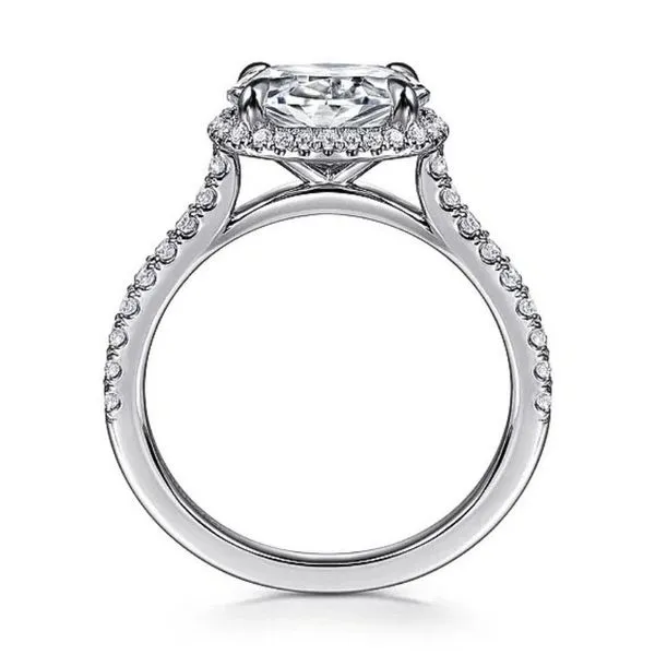 East-West Style Oval Engagement Ring Semi-Mount Image 2 Harris Jeweler Troy, OH