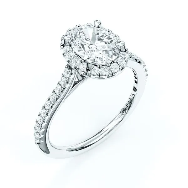 Fana Oval Shape Diamond Semi-Mount Engagement Ring Harris Jeweler Troy, OH