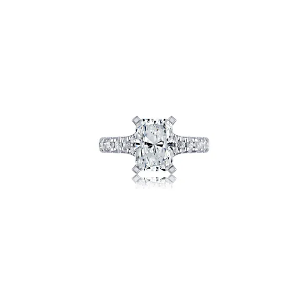 A.Jaffe Radiant Cut Diamond Semi-Mount Engagement Ring Harris Jeweler Troy, OH