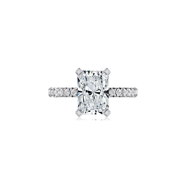 A.Jaffe Radiant Cut Diamond Semi-Mount Engagement Ring Harris Jeweler Troy, OH