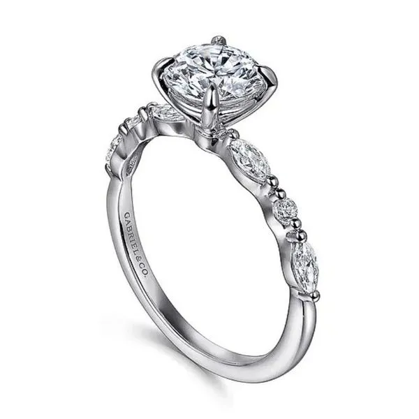 Round Diamond Gabriel & Co Semi-Mount Engagement Ring Image 2 Harris Jeweler Troy, OH