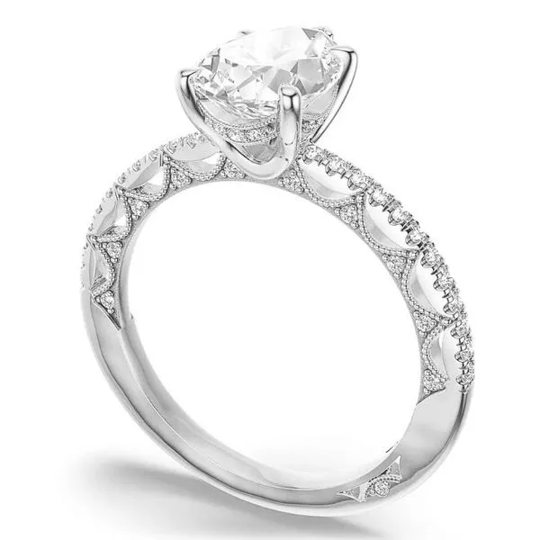 Tacori Lunetta Crescent Diamond Semi-Mount Engagement Ring Image 2 Harris Jeweler Troy, OH