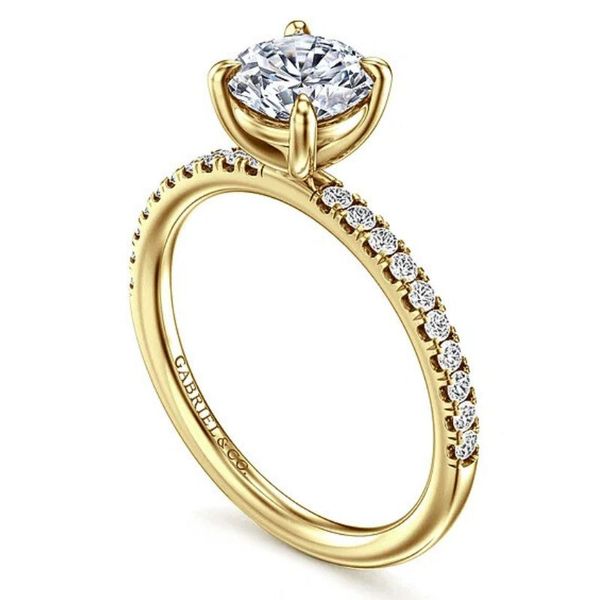 Gabriel & Co Round Diamond Semi-Mount Engagement Ring Image 3 Harris Jeweler Troy, OH