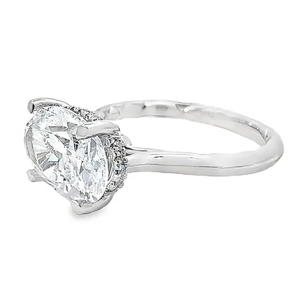 A.Jaffe East-West Style Oval Diamond Semi-Mount Engagement Ring With Hidden Halo Harris Jeweler Troy, OH
