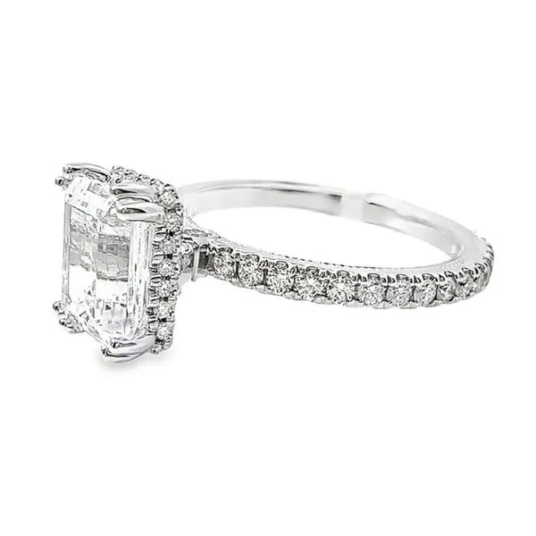 Verragio Traditions Collection Emerald Diamond Semi-Mount Engagement Ring with Hidden Halo Image 2 Harris Jeweler Troy, OH