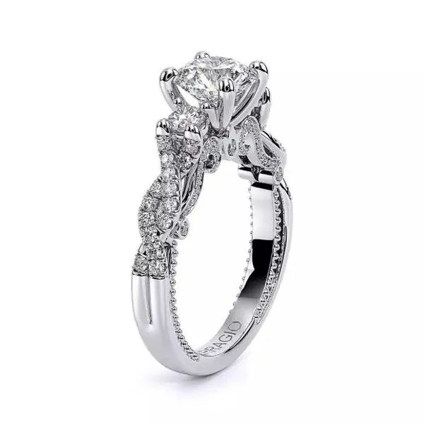 Verragio Insignia Collectino Three-Stone Style Twist Engagement Ring Image 2 Harris Jeweler Troy, OH