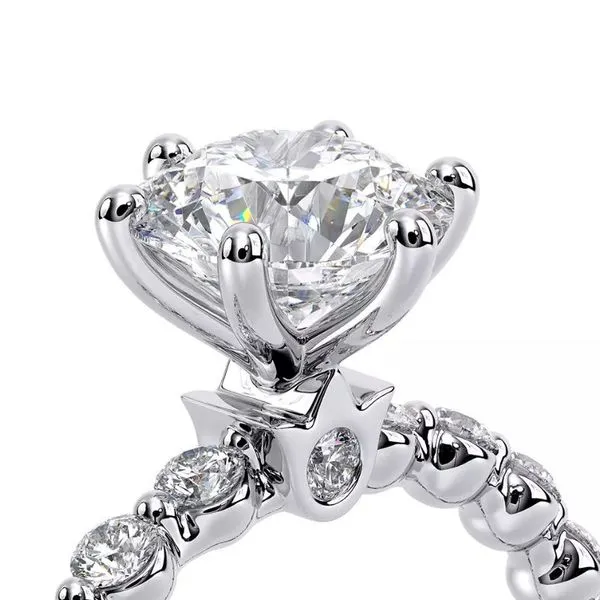 Verragio Rennaisance Collection Single-Prong Roung Diamond Semi-Mount Engagement Ring Image 3 Harris Jeweler Troy, OH