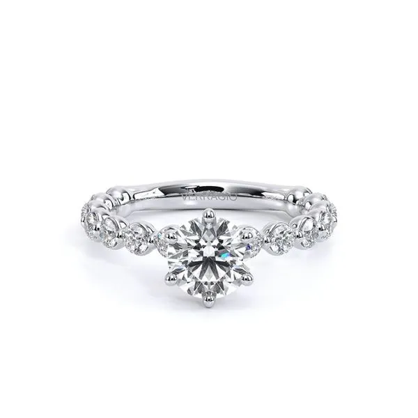 Verragio Rennaisance Collection Single-Prong Roung Diamond Semi-Mount Engagement Ring Harris Jeweler Troy, OH