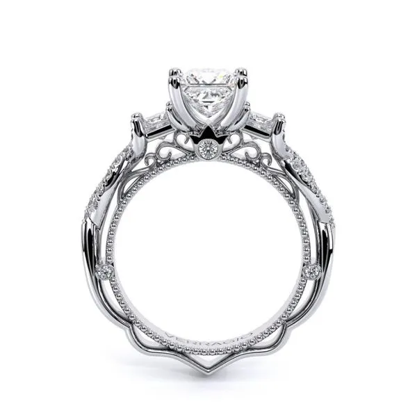 Verragio Venetian Collection Princess Cut 3-Stone Semi-Mount Engagement Ring Image 3 Harris Jeweler Troy, OH