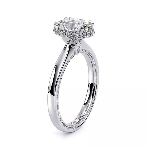 Verragio Traditions Collection Hidden Halo Oval Diamond Semi-Mount Engagement Ring Image 2 Harris Jeweler Troy, OH
