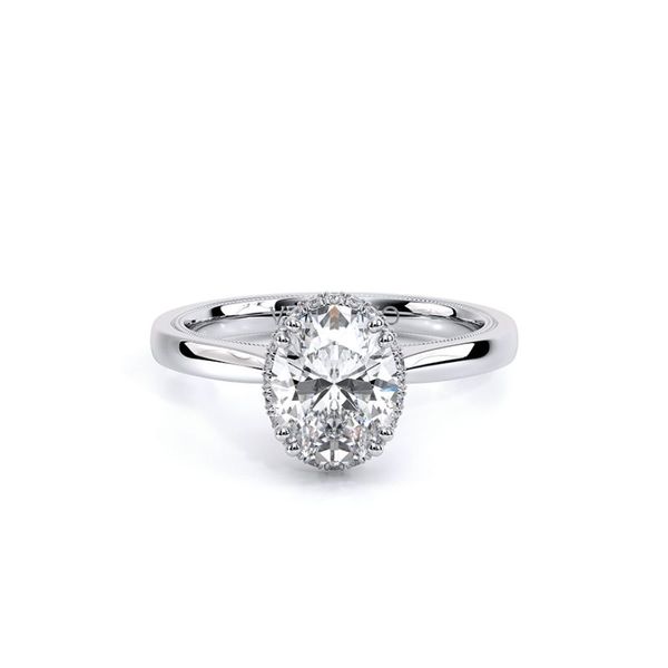 Verragio Traditions Collection Hidden Halo Oval Diamond Semi-Mount Engagement Ring Harris Jeweler Troy, OH
