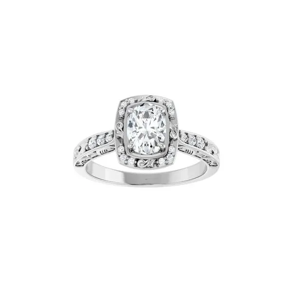 Oval Diamond Vintage Filigree Semi-Mount Engagement Ring Harris Jeweler Troy, OH