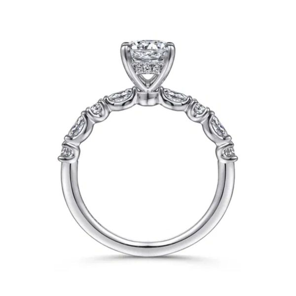 Gabriel & Co. Round Brilliant Cut Diamond Semi-Mount Engagement Ring Image 3 Harris Jeweler Troy, OH