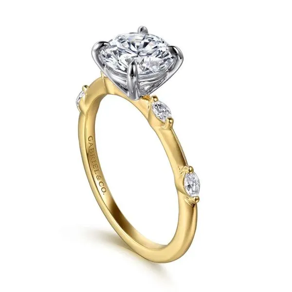 Gabriel & Co. Round Brilliant Cut Diamond Semi-Mount Engagement Ring Image 2 Harris Jeweler Troy, OH