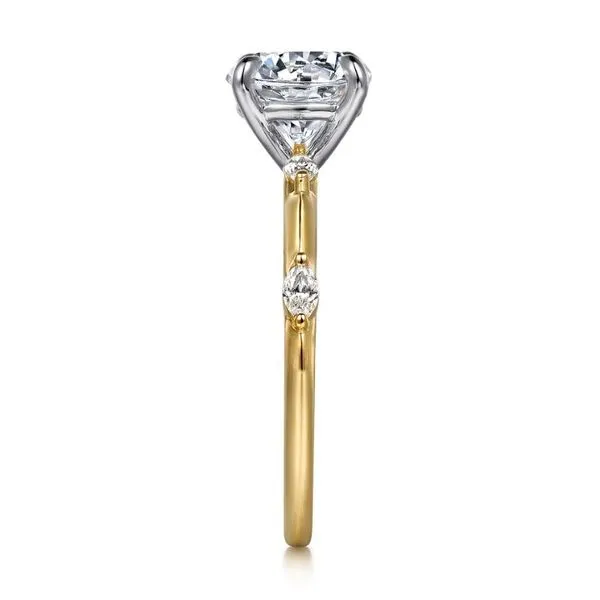 Gabriel & Co. Round Brilliant Cut Diamond Semi-Mount Engagement Ring Image 3 Harris Jeweler Troy, OH