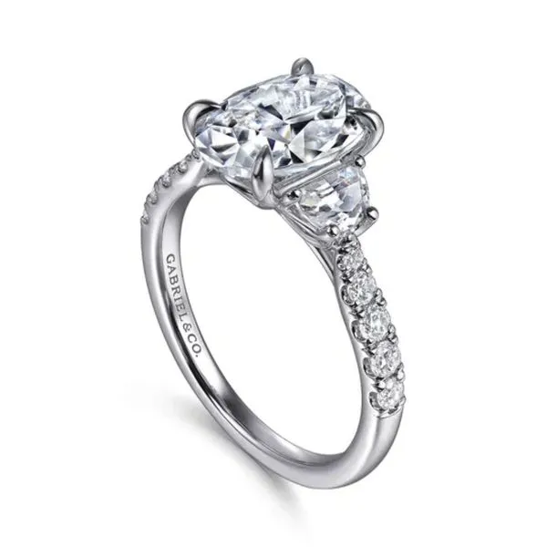 Gabriel & Co. Round Brilliant Cut Diamond Semi-Mount Engagement Ring Image 2 Harris Jeweler Troy, OH