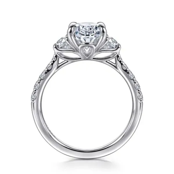 Gabriel & Co. Round Brilliant Cut Diamond Semi-Mount Engagement Ring Image 3 Harris Jeweler Troy, OH