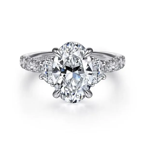 Gabriel & Co. Round Brilliant Cut Diamond Semi-Mount Engagement Ring Harris Jeweler Troy, OH