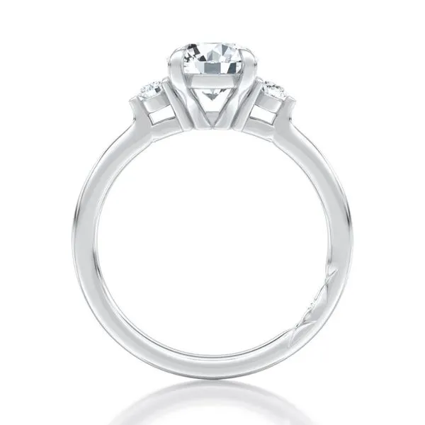A. Jaffe Round Brilliant Cut 3-Stone Semi Mount Engagement Ring Image 2 Harris Jeweler Troy, OH