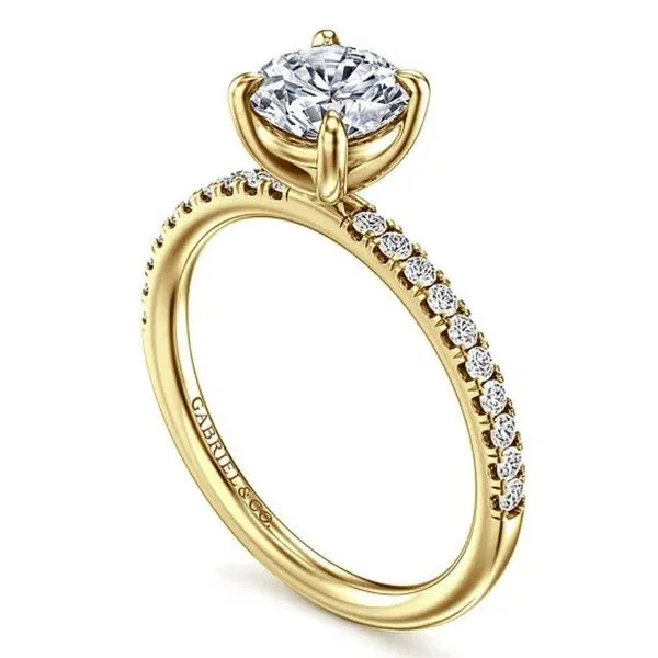 Gabriel & Co Round Diamond Semi-Mount Engagement Ring Image 2 Harris Jeweler Troy, OH