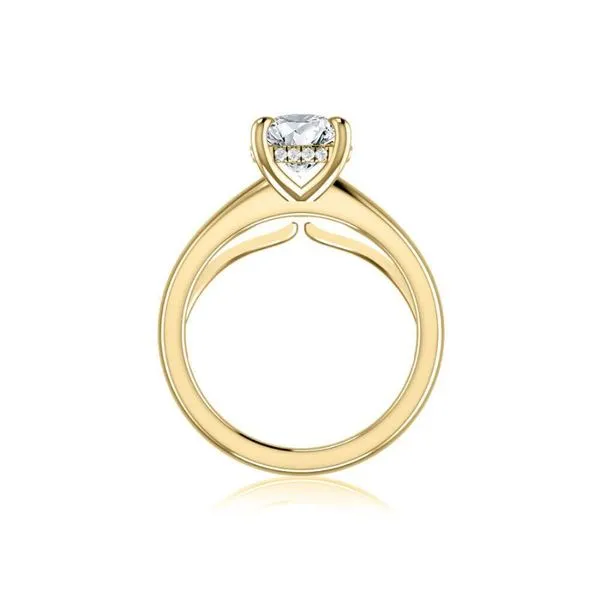 A.Jaffe Expandable Solitaire Semi-Mount Engagement Ring with Hidden Halo Image 2 Harris Jeweler Troy, OH