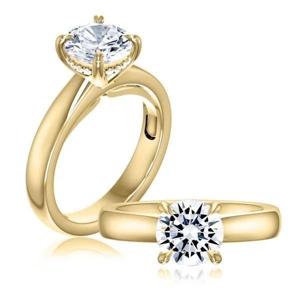 A.Jaffe Expandable Engagement Ring with Hidden Halo Harris Jeweler Troy, OH