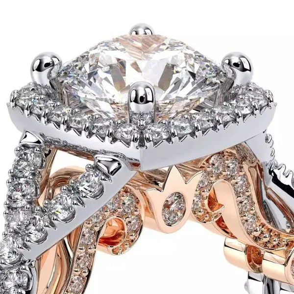 Verragio Cushion Halo/Twist Style Semi-Mount Engagement Ring Image 3 Harris Jeweler Troy, OH